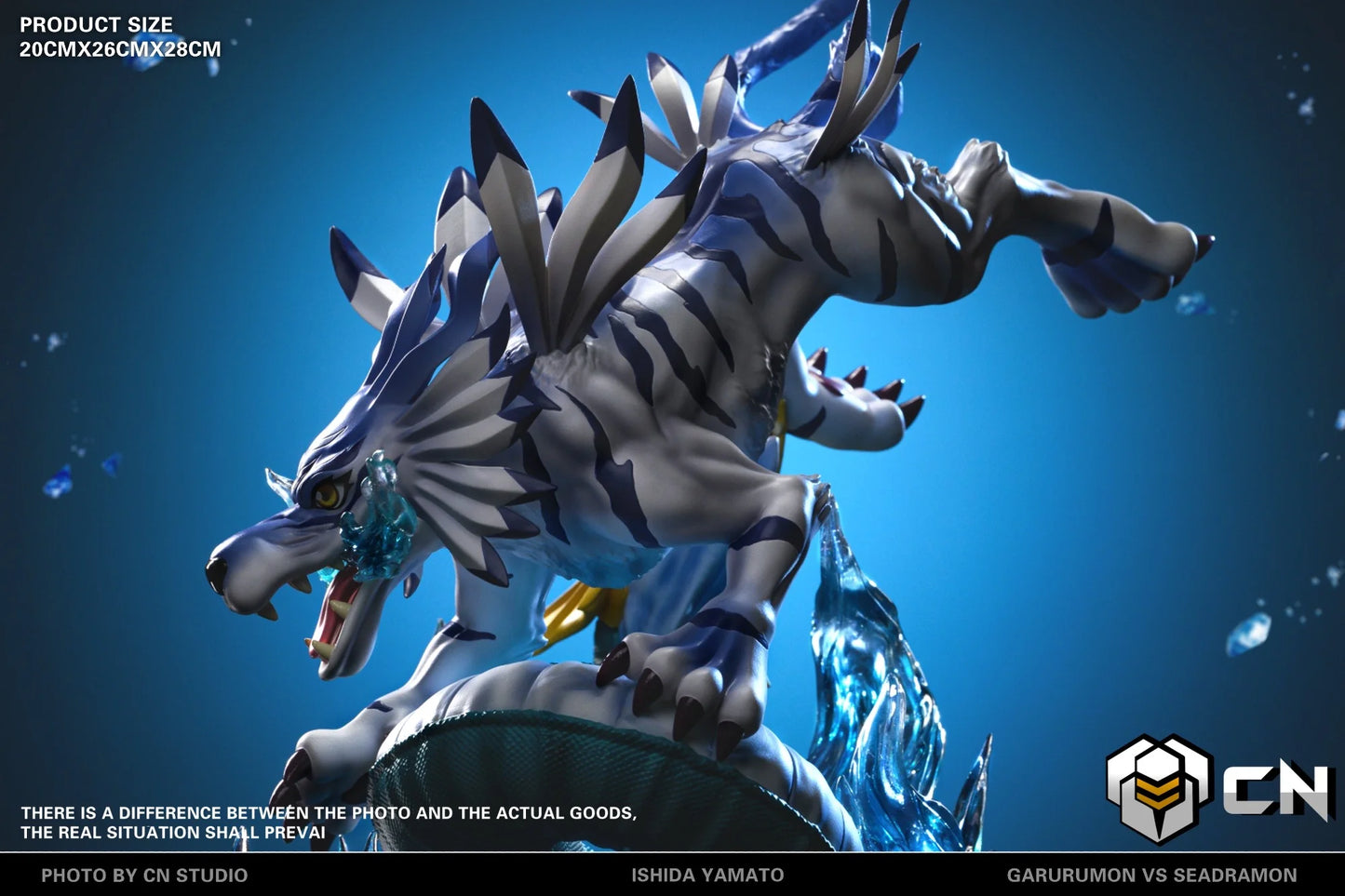 CN - Ishida Yamato and Garurumon vs Seadramon