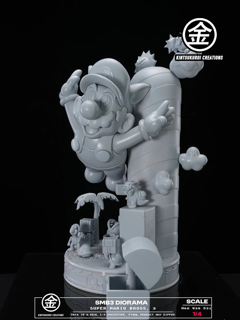 Kintsukuroi Creations Super Mario Bros 3 SMB3 Dirorama Resin Statue