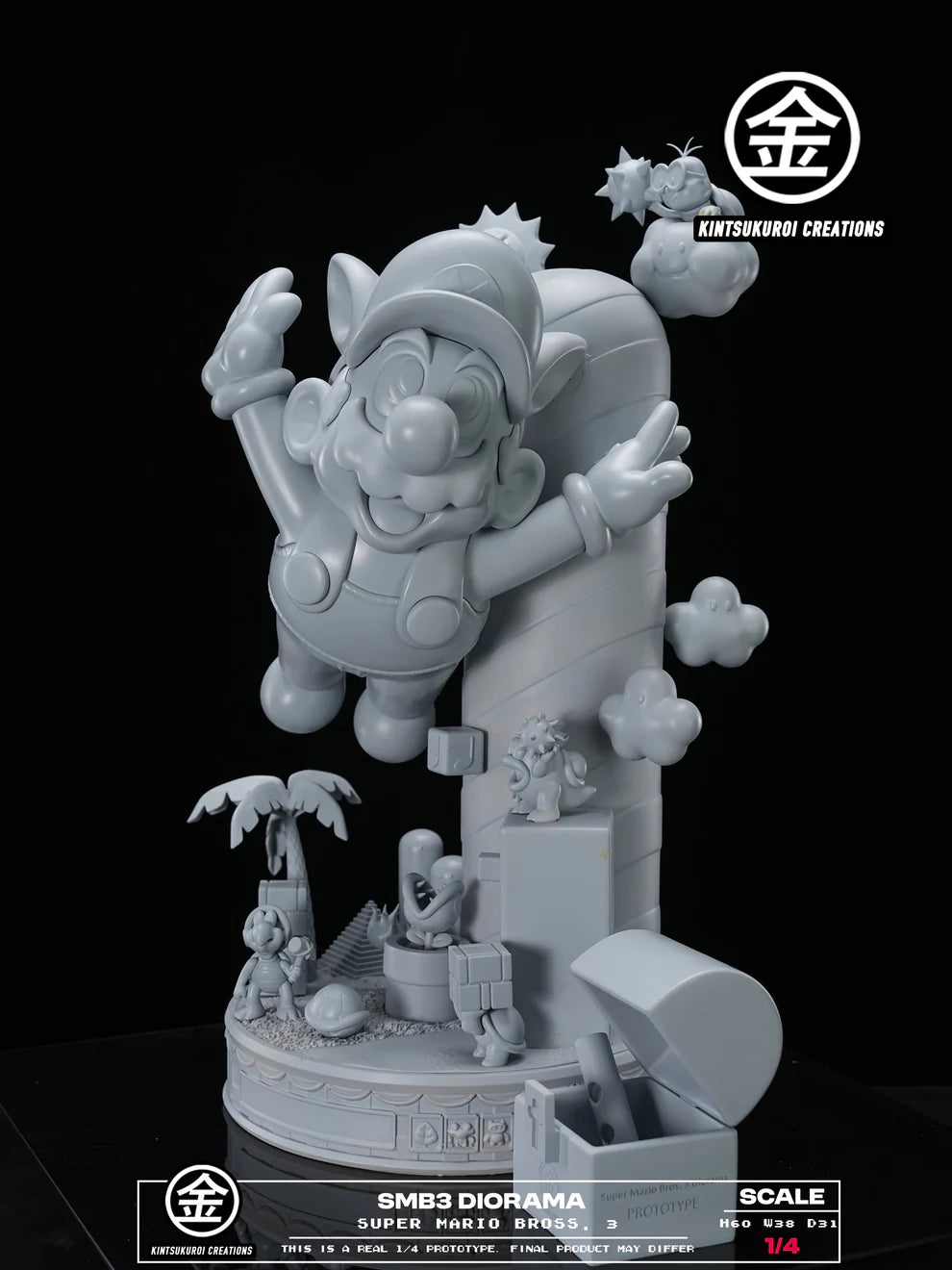 Kintsukuroi Creations Super Mario Bros 3 SMB3 Dirorama Resin Statue