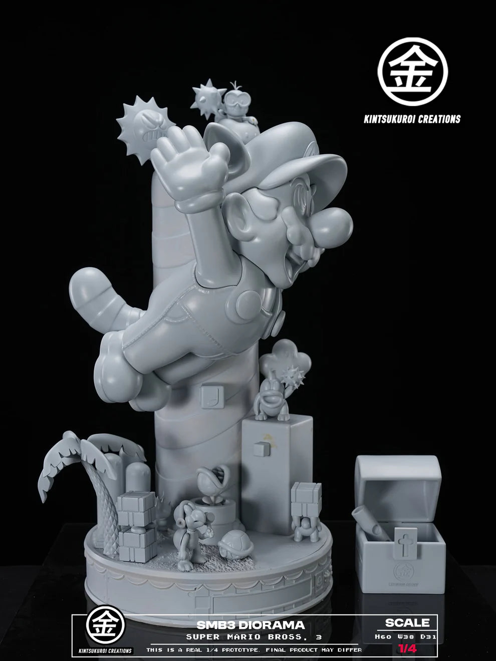 Kintsukuroi Creations Super Mario Bros 3 SMB3 Dirorama Resin Statue