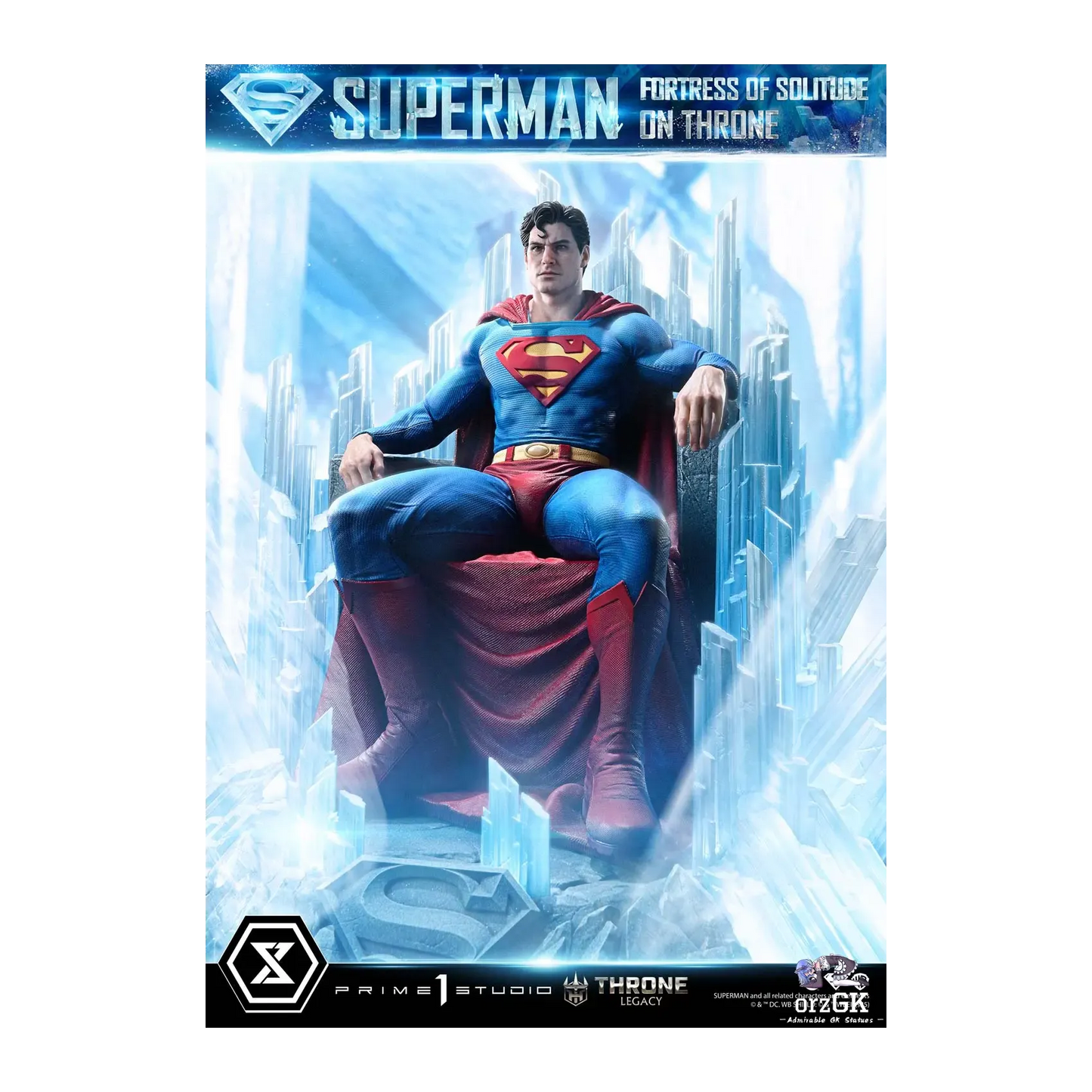 DC Prime 1 Studio Superman Fortress of Solitude on Throne Licensed Resin Statue
