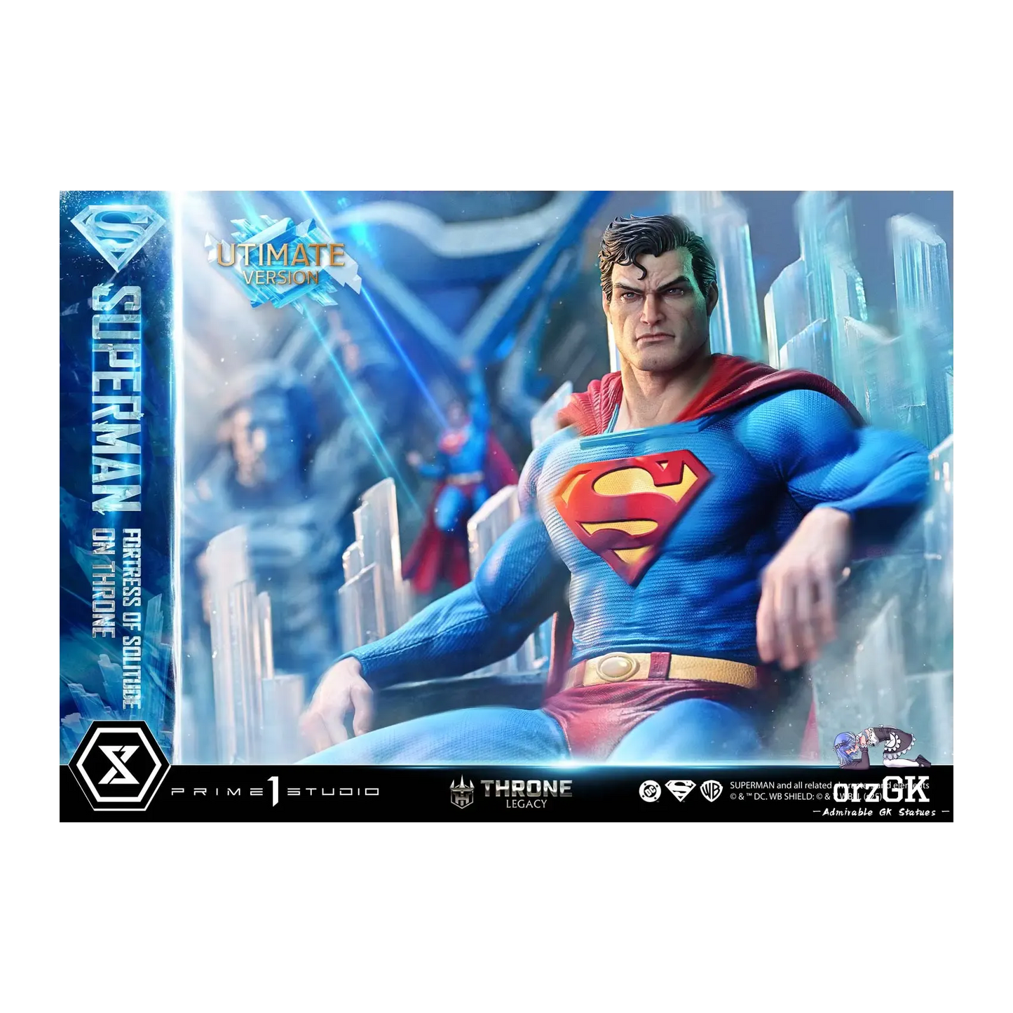 DC Prime 1 Studio Superman Fortress of Solitude on Throne Licensed Resin Statue