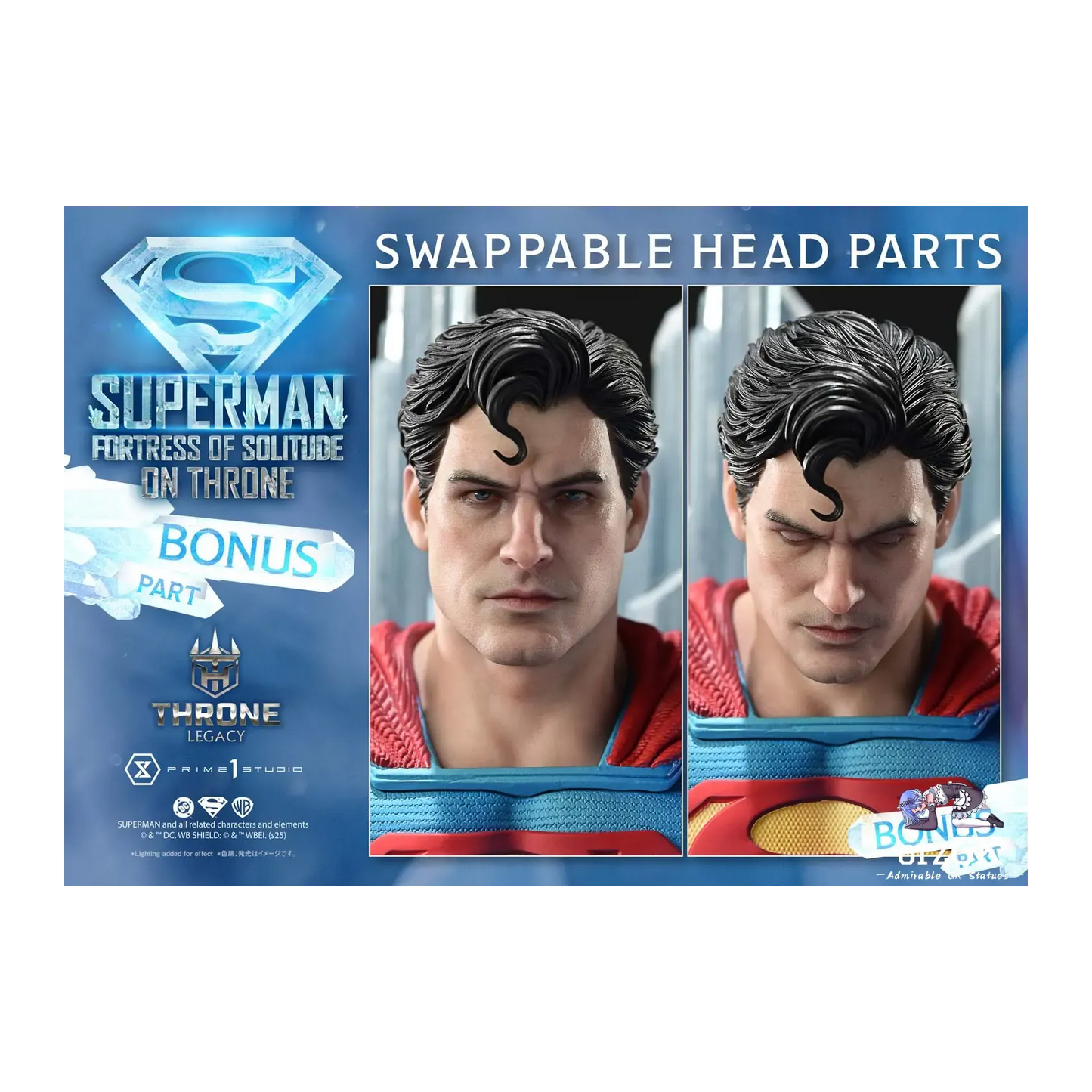 DC Prime 1 Studio Superman Fortress of Solitude on Throne Licensed Resin Statue