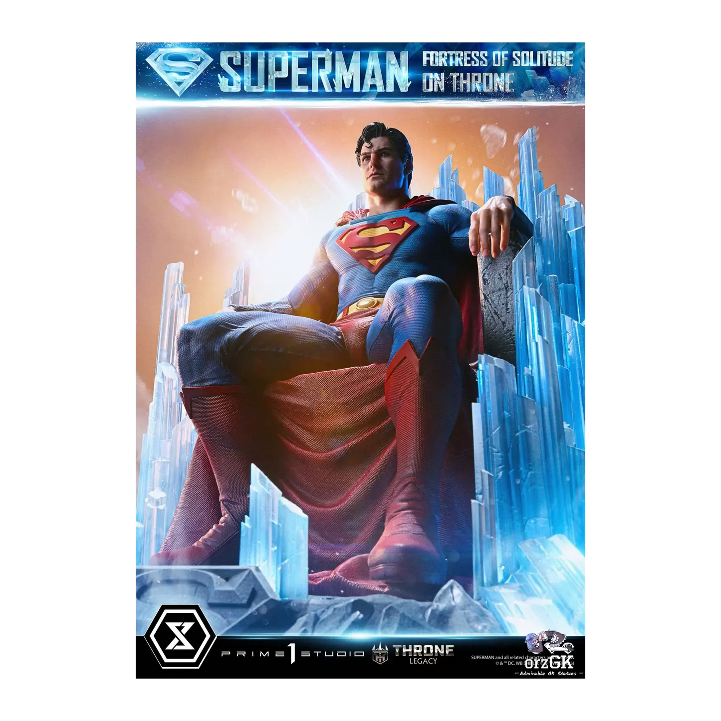 DC Prime 1 Studio Superman Fortress of Solitude on Throne Licensed Resin Statue