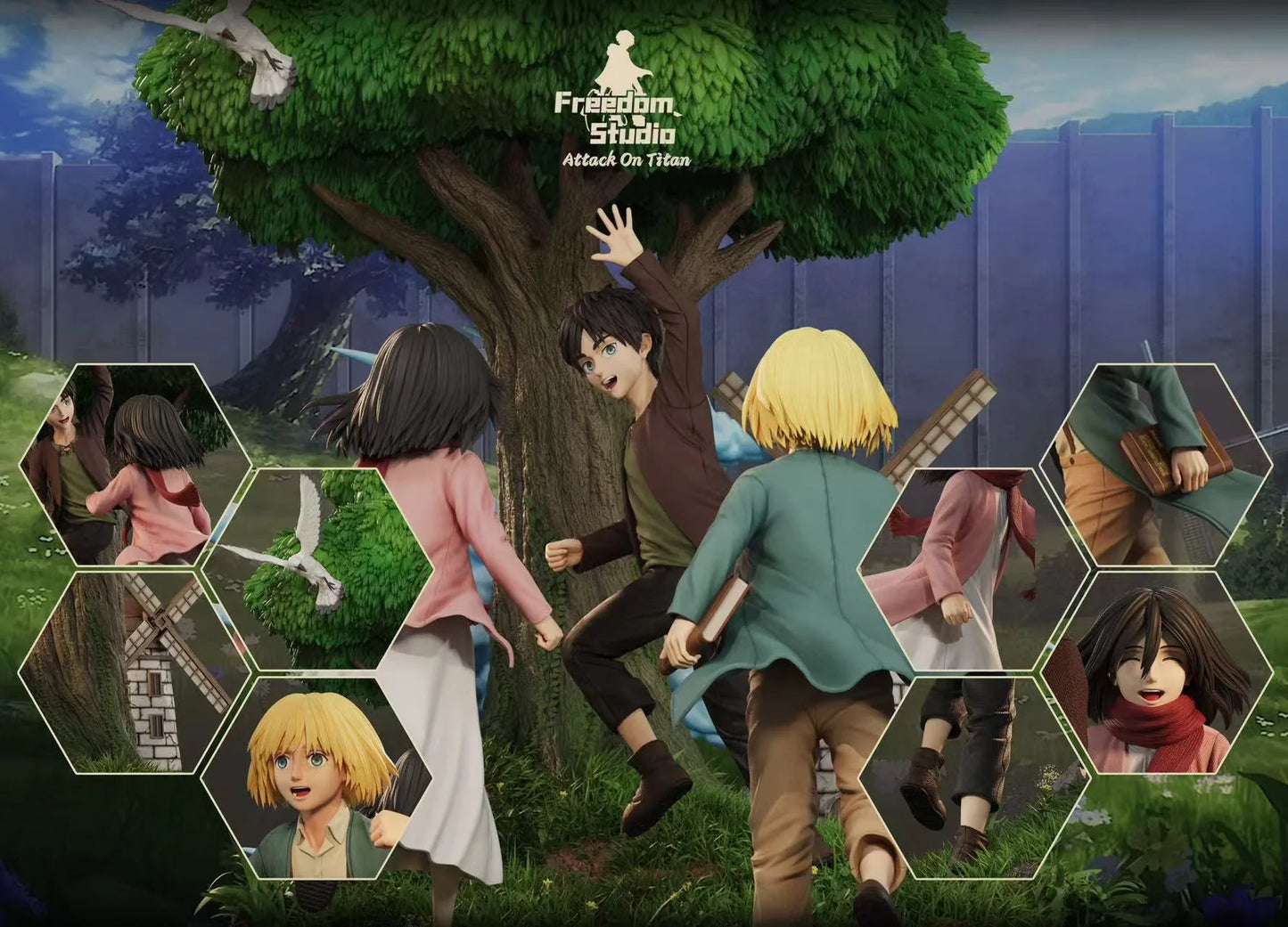 Freedom - Kid Eren, Armin and Mikasa