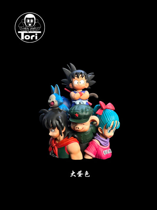 Tori - Kid Goku, Roshi, Bulma, Krillin, Yamcha, Launch, Oolong and Puar